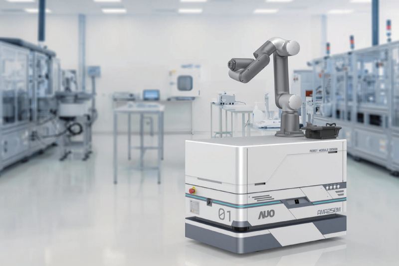 杏彩整合AI人工智慧、IoT物聯網與Cloud雲端平台服務，開發模組化AMR 250M自主移動機器人，滿足多元自動化生產需求，在智慧工廠中扮演著串接和搬運的角色